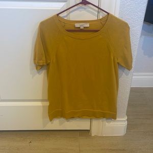 Yellow loft short sleeve sweater